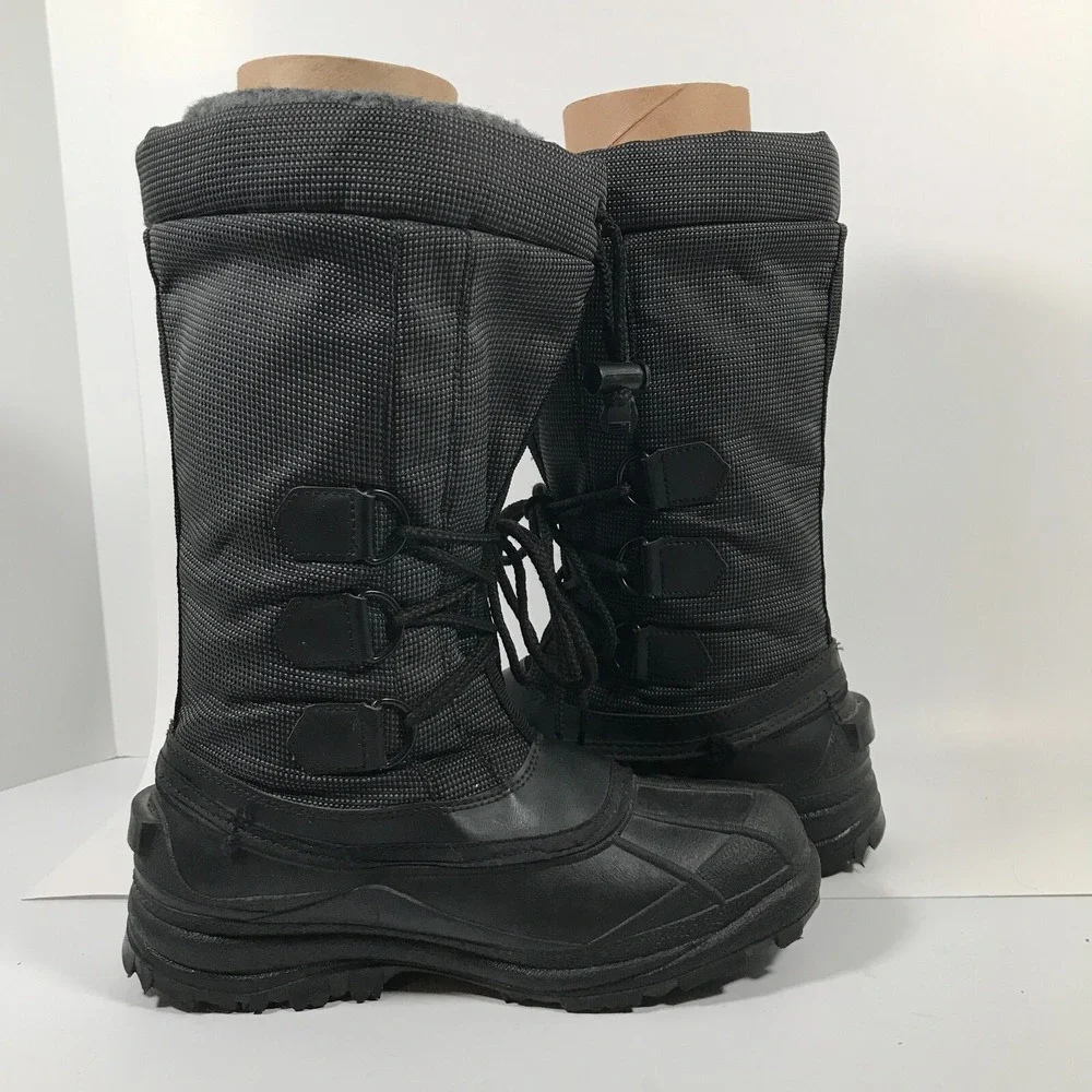 Maple Leaf Canada Black Insulated Winter Snow Boots Mens‎ US 7G UK 6.5 EU 40